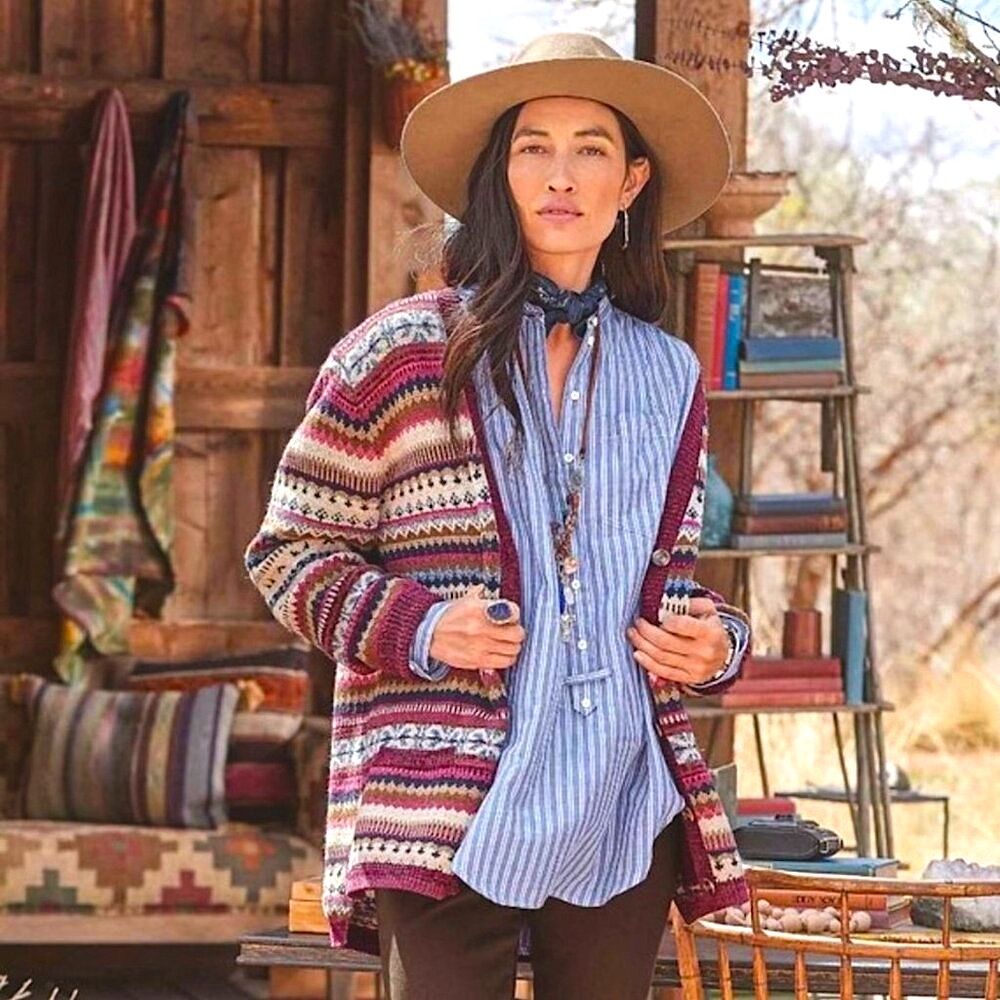 Sundance Fair Isle Cardigan - Size XS